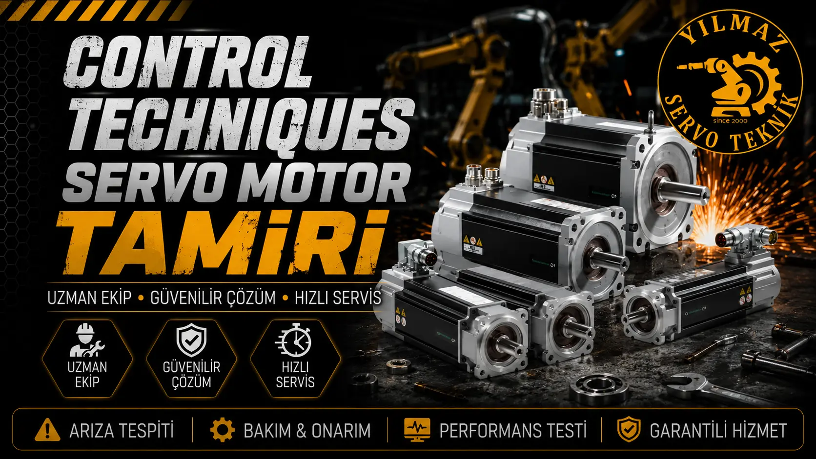 CONTROL TECHNIQUES 055UDA servo motor tamiri Bursa teknik servis
